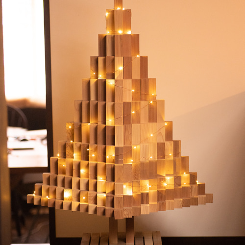 木製　クリスマス　ツリー 木製クリスマスツリー Mサイズ 表面荒仕上げ その他インテリア雑貨