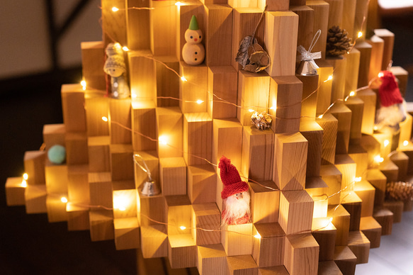 木製クリスマスツリー Sサイズ 表面荒仕上げ 表面荒仕上げ