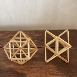 ヒンメリ　てのひら幾何学　２種類セット (バランス） 2枚目の画像