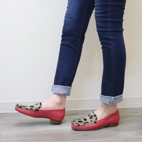 【極美品】chausser ローファー　ハラコ　ダルメシアン柄　23cm 楽天市場】chausserショセC-2257スクエアトゥハラコローファー