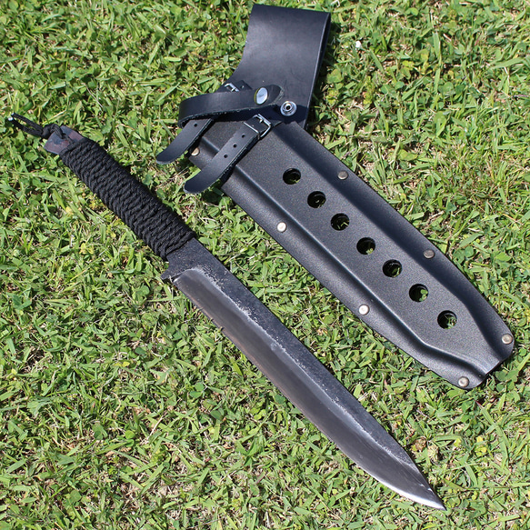 サバイバルマスター1フルタング レッドオルカ 剣鉈 1尺 甲伏せ造り カイデックスケース鞘付サバイバルマスター1フルタン sword ナイフ 剣鉈 サバイバル レッドオルカ ククリ Japanese Samurai Katana 軍用