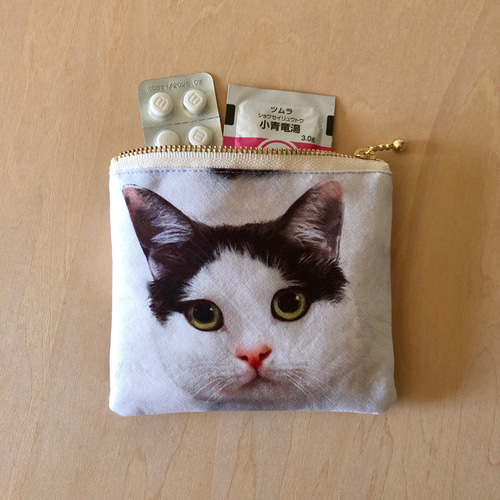 感謝価格 SALE 猫柄 持ち手付き20cmファスナーポーチ 人気