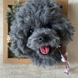 羊毛フェルト トイプードル シルバー グレー プレゼント 愛犬 羊毛フェルト トイプードル シルバー グレー プレゼント 愛犬
