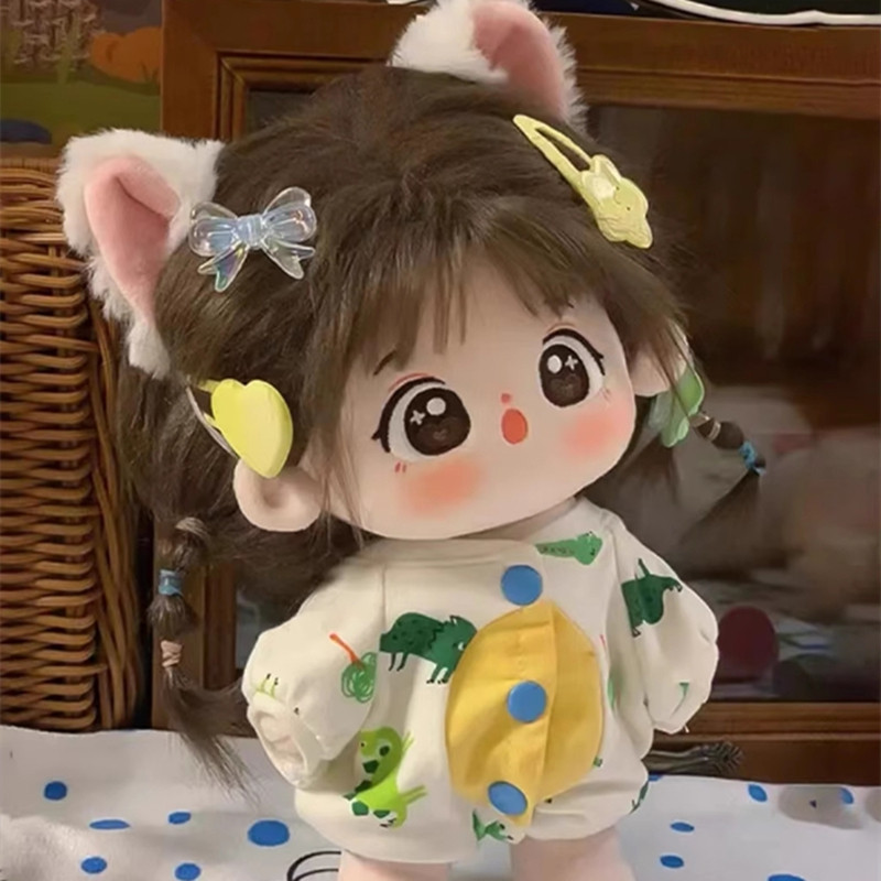 20cmぬいぐるみ 着せ替えぬいぐるみ かわいい 茶色髪茶色目の