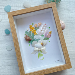 シーグラス 花束 ブーケ グラスアート 貝殻 ガラス インテリア 雑貨