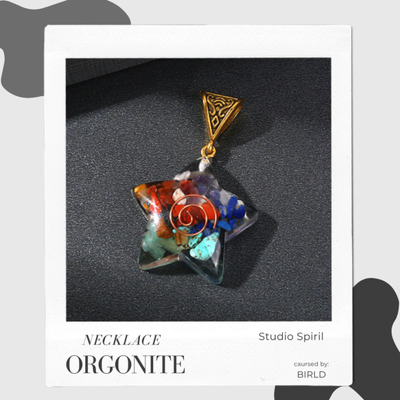 ✜オルゴナイト（ORGONITE）✜ 天然石 ジェムストーン ネックレス お守り ✜ スタープリズム ✜ 3枚目の画像