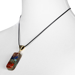 ✜オルゴナイト（ORGONITE）✜ 天然石 ジェムストーン ネックレス お守り ✜ ゾイドプリズム ✜ 6枚目の画像