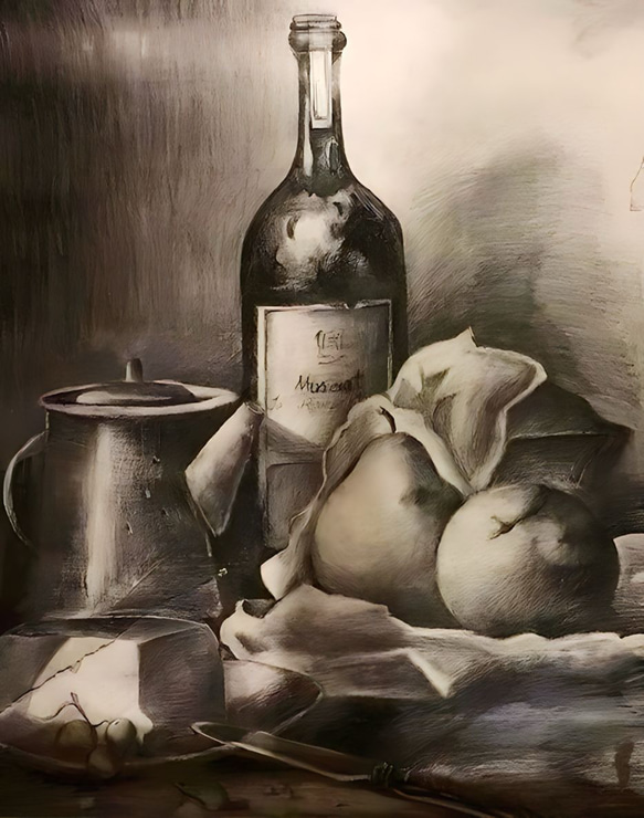 木炭静物スケッチ 絵画 Sandia Art 通販 16919488｜Creema(クリーマ)