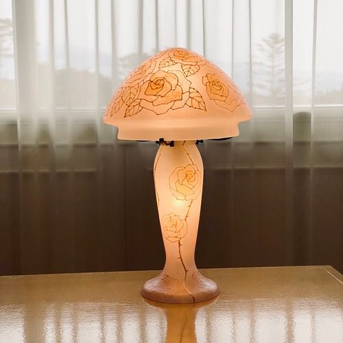 母の日ギフト》Creema限定【バラ】ローズ テーブルランプ《薔薇 ローズ 