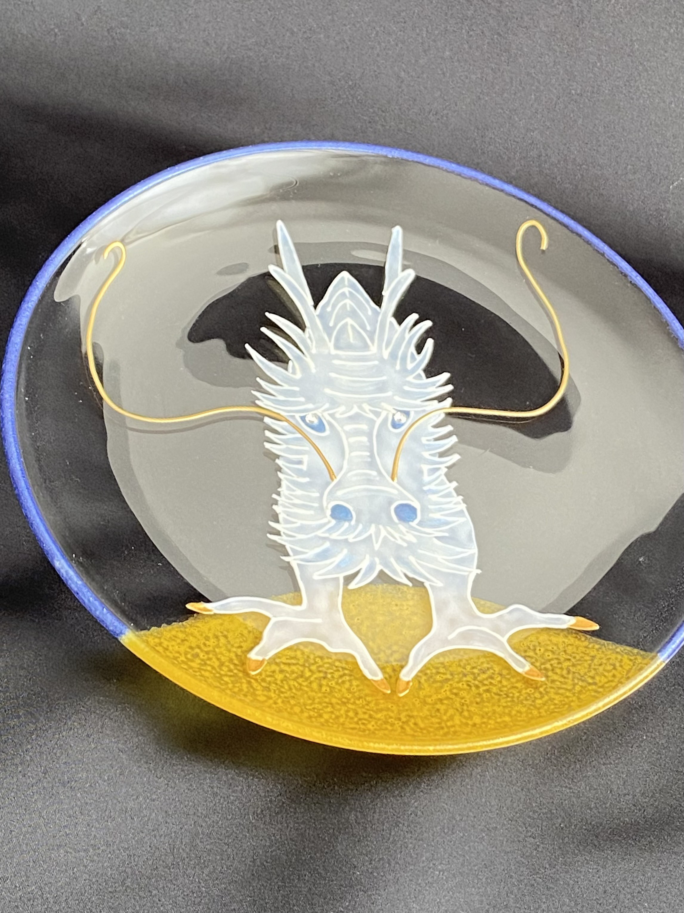 新年干支プレート縁を結ぶ【白龍】辰21cmデザインプレート｜結婚式ウェルカムボード・還暦祝い・古希祝い・誕生日プレゼント