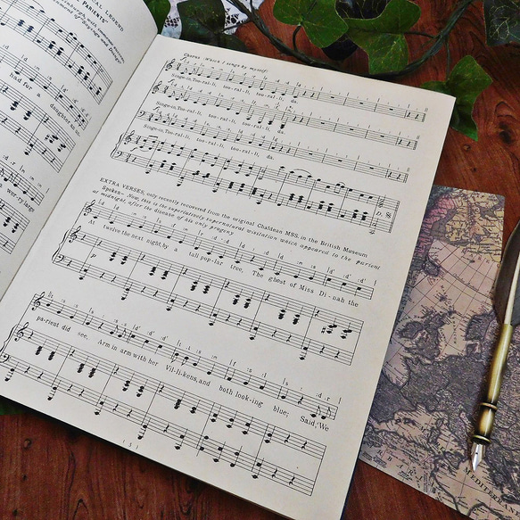 ☆゜+.20世紀　楽譜が豊富なアンティーク本　イギリスの曲　アンティークブック　ヴィンテージ本　洋書　古書　英国　 8枚目の画像