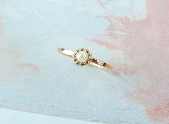 珍珠戒指 14kgf [Chate]/金 第3張的照片