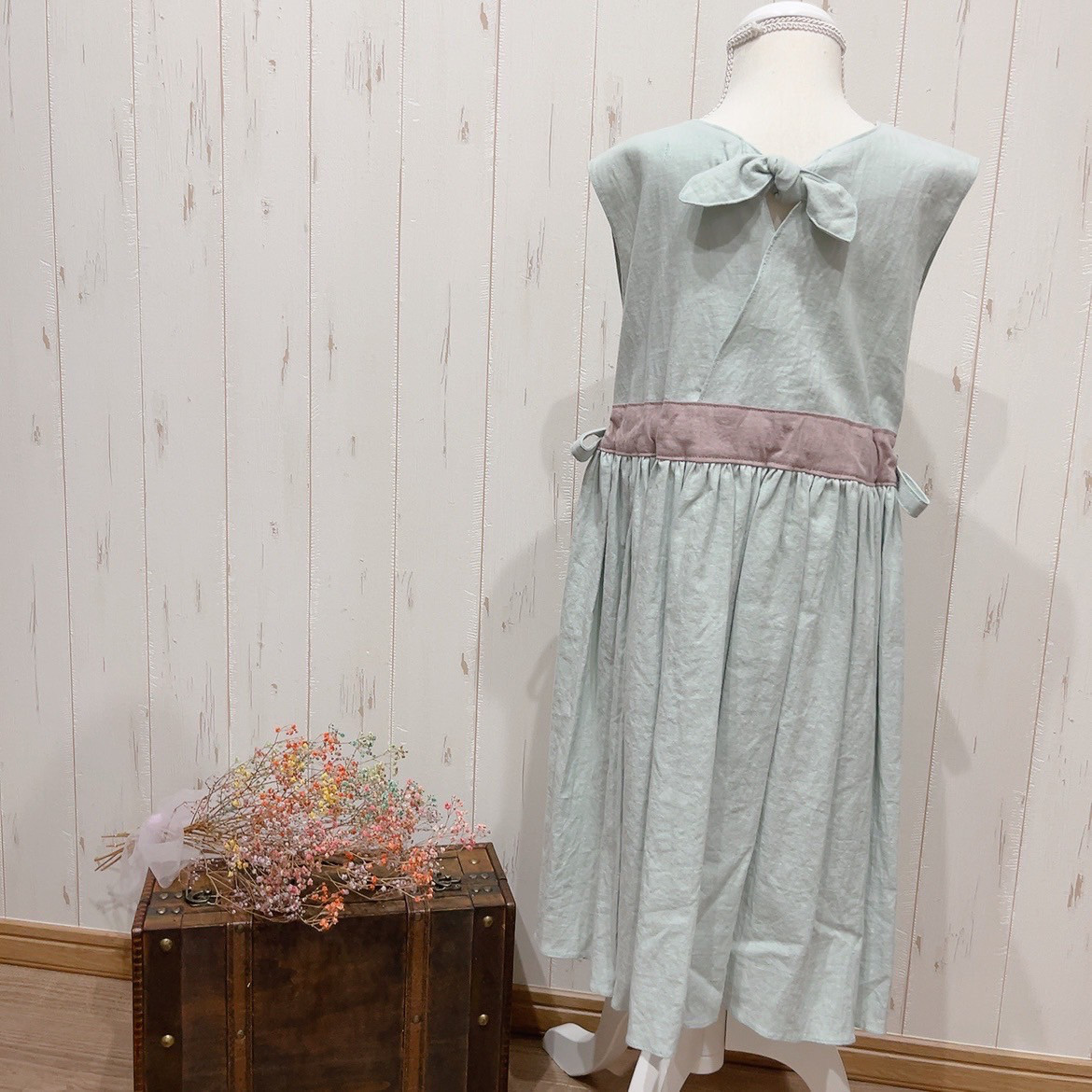 作家さま エプロンドレス リネン ハンドメイド ハンドメイドリネン