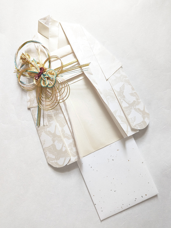 お祝儀袋　お祝い袋　御祝い　結婚式　白無垢　和装　ウェルカムボード　フォトウェディング　封筒　鶴　水引　和紙　結納 3枚目の画像