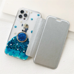 お花をドレス！可愛くてお洒落な押し花ケース！  iPhoneケース 手帳型スマホケース 3枚目の画像