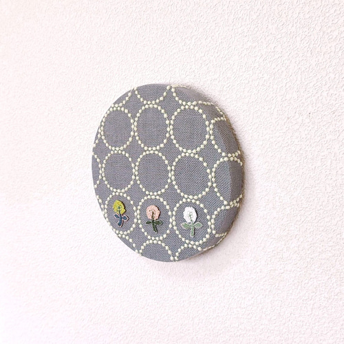 ファブリックパネル　ミナペルホネン　丸型　タンバリン　スキップ　北欧風　刺繍 ファブリックパネル ミナペルホネン インテリア 丸型 サークル