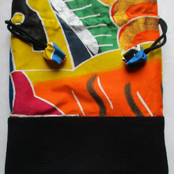 ７４９９　五月旗と消防団服で作った巾着袋　＃送料無料 5枚目の画像