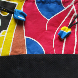 ７４９９　五月旗と消防団服で作った巾着袋　＃送料無料 4枚目の画像