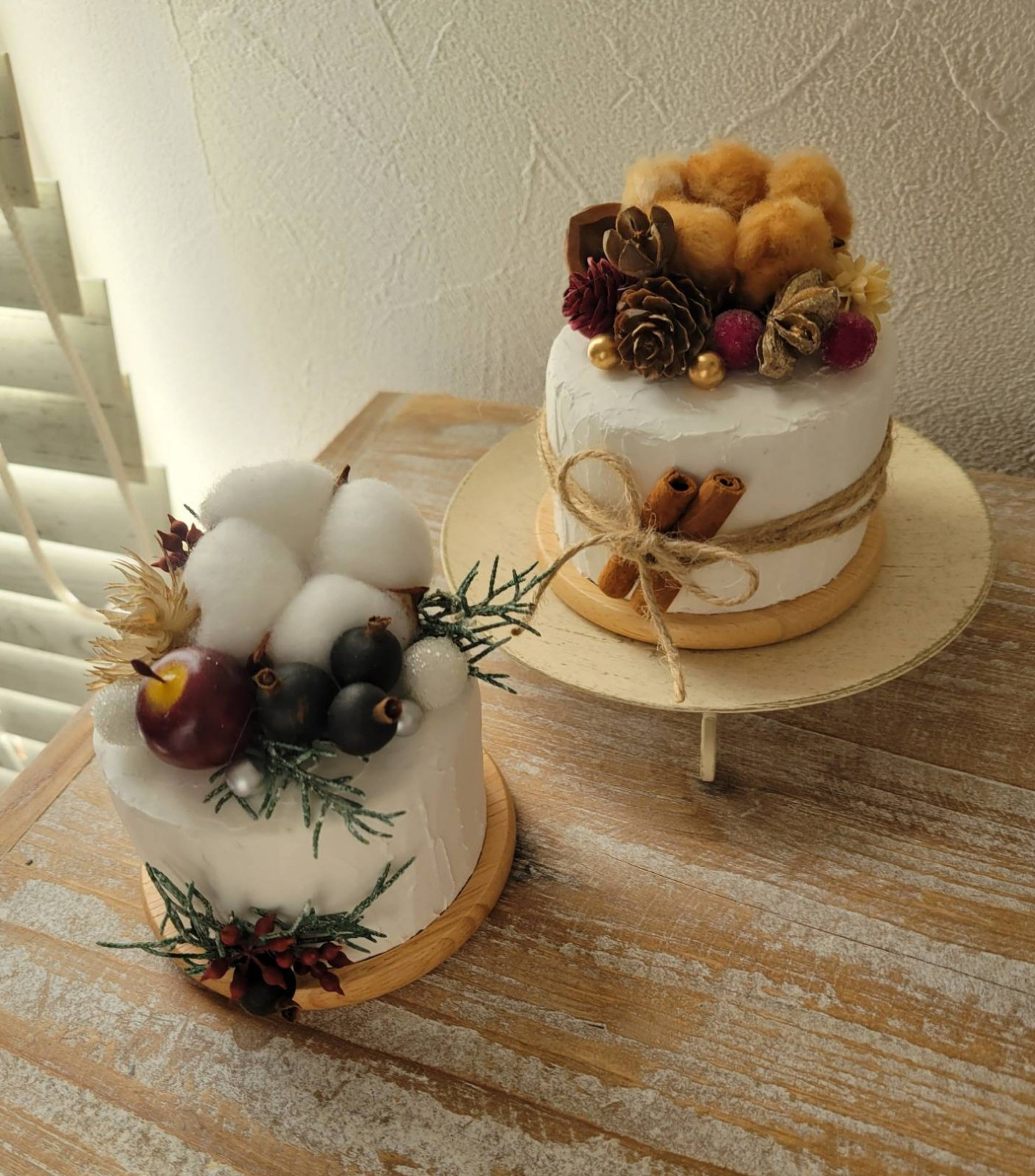 New⭐ミニクリスマスケーキオーナメント プリザーブドフラワー