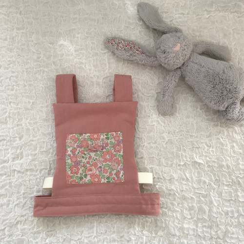 受注制作】ドールキャリア 人形用抱っこ紐 3歳〜6歳サイズ ポケット