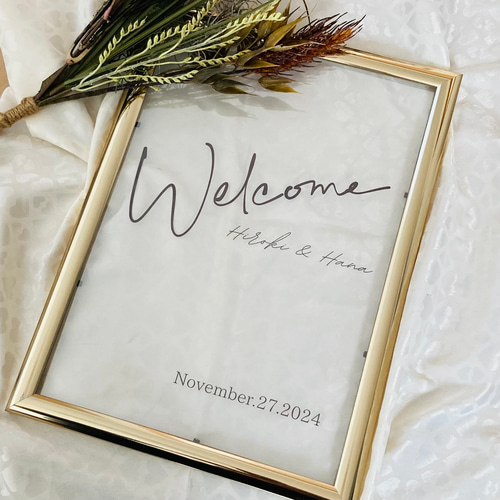 選べる！マット紙orクリアウェルカムボード ウェルカムボード kiki