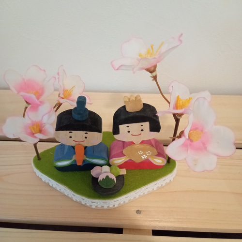 小さいお雛様（台座がひし形） 桃の節句 雛祭り ひな祭り ひなまつり