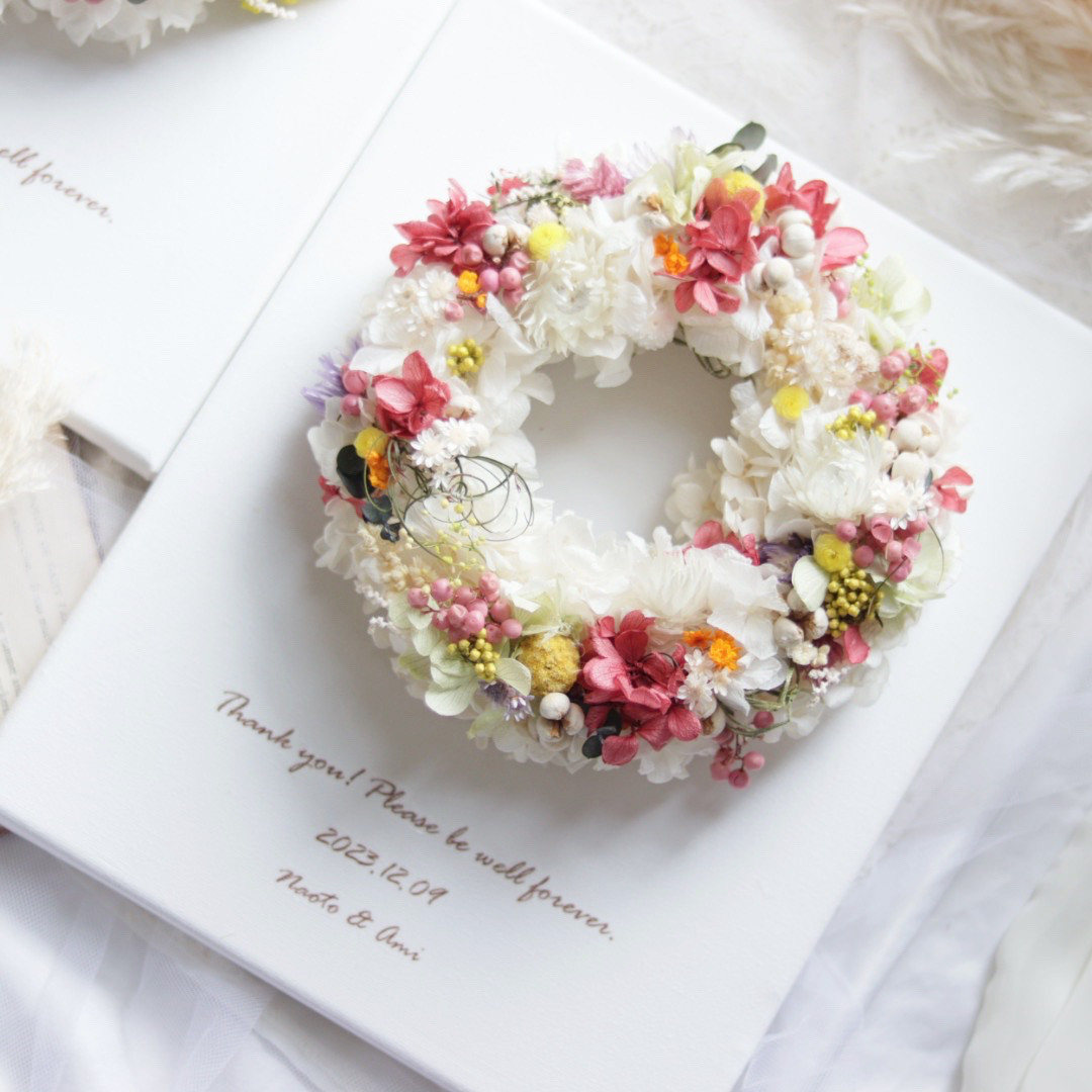 【単品】☆受注製作☆お好きなお色お作りするキャンバスリース・両親贈呈品、出産祝い、子育て感謝状、還暦祝い、母の日