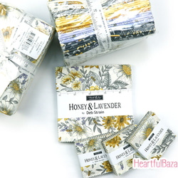 USAコットン moda mini charm 42枚セット HONEY & LAVENDER 4枚目の画像