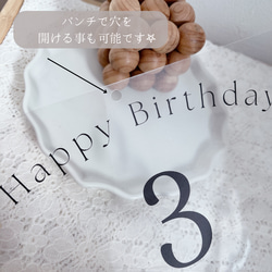 防水 バースデークリアポスター ⌇命名書 ⌇名入れ 貼り替え数字 ステッカー ケーキイラスト オーダー 誕生日 出産祝い 5枚目の画像