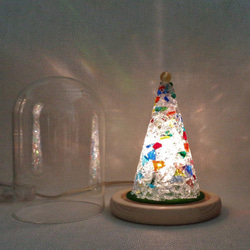 【クリスマスツリー】カレットガラスフュージング 12枚目の画像