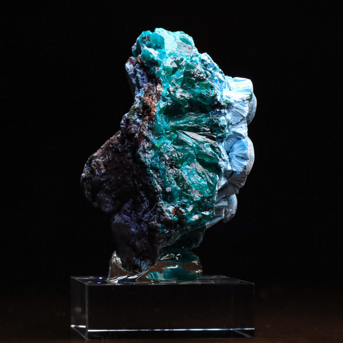 37g 天然 ダイオプテーズ シャッタカイト 唯一無二 『共生結晶美』 翠