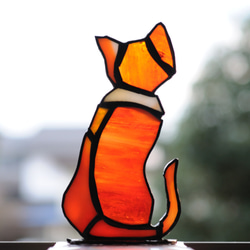 ステンドグラス　猫　ティファニースタイル　猫の置物 Amazon.co.jp: ティファニーランプ ティファニースタイル ステンド