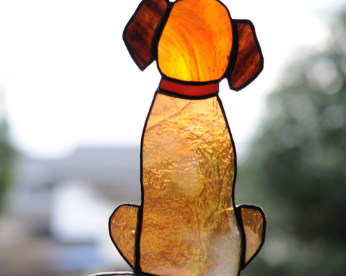 ガラス　犬の置物　レトロ 245896c22baa4ec9a9fa0206c05b9e