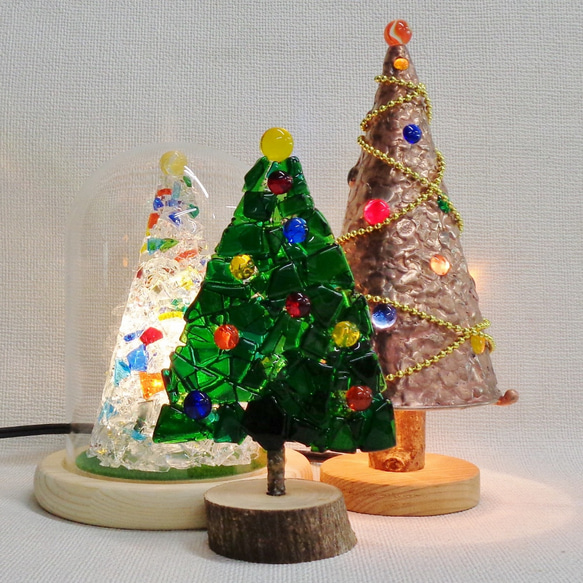 【クリスマスツリー】フュージンググラス 2枚目の画像