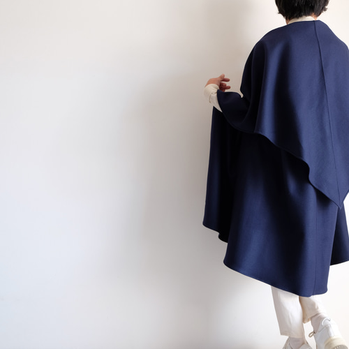 ジュノア JUNOAH 2wayステンカラーケープコート （ダーク