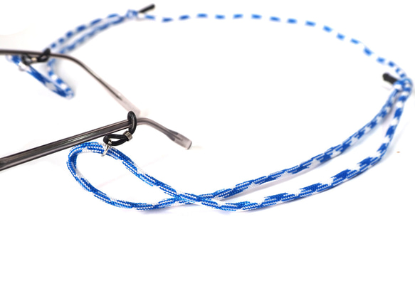 2is Ec02A6 手工眼鏡掛繩 4mm傘繩眼鏡帶 可調節│藍色│眼鏡 第3張的照片