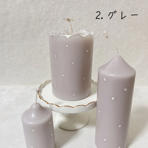 水玉キャンドルpencil クリスマス プレゼント ギフト ドット ろうそく