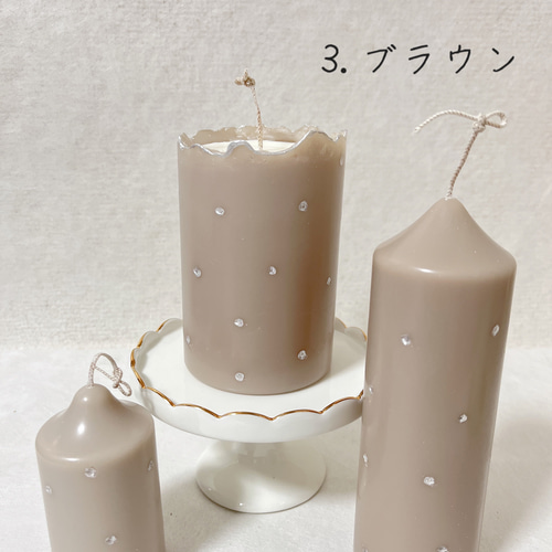 水玉キャンドルpencil クリスマス プレゼント ギフト ドット ろうそく