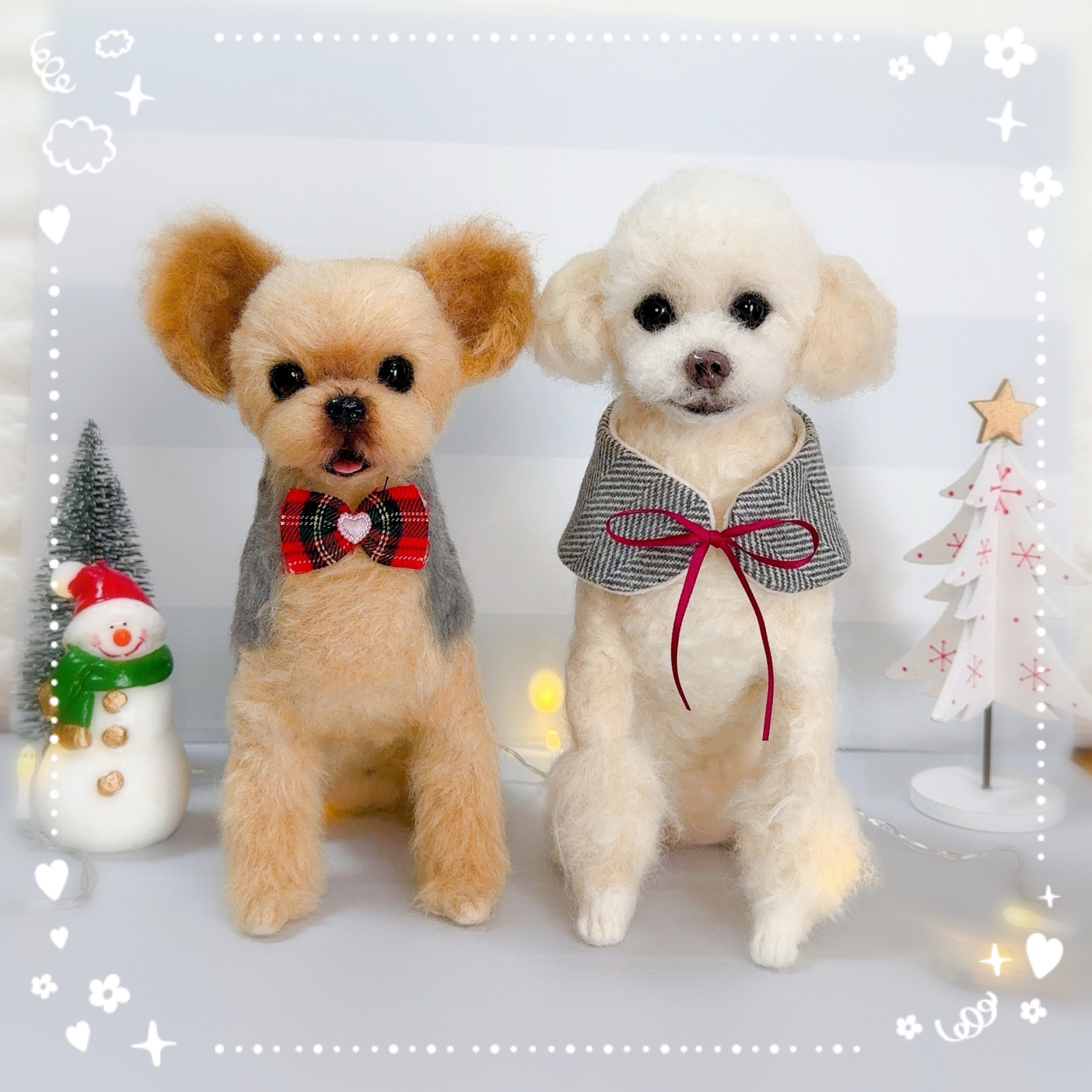 見本]トイプードル羊毛フェルトマスコット