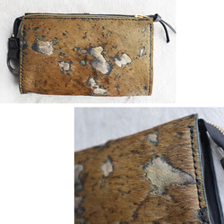 ハラコの本革でハンドメイドした長財布/大きな財布/LV-harako-mos 7枚目の画像