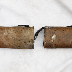 ハラコの本革でハンドメイドした長財布/大きな財布/LV-harako-mos 3枚目の画像