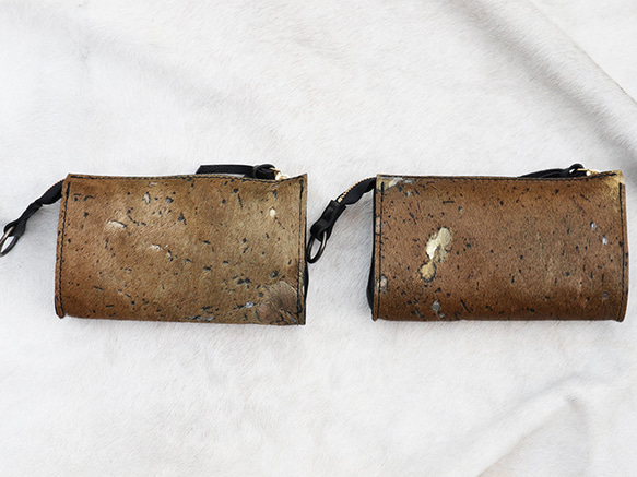 ハラコの本革でハンドメイドした長財布/大きな財布/LV-harako-mos 3枚目の画像