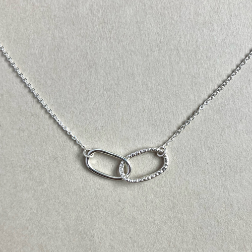 シルバー　ネックレス　silver925 950 silver925 キラッと輝くテクスチャー 鎖モチーフネックレス