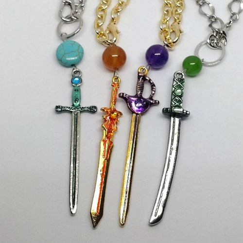 宝石の剣バッグチャーム レジン&天然石 バッグチャーム 魔法雑貨店