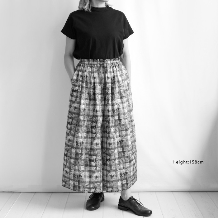 リバティ＜Archive Ginghamアーカイブギンガム  PRP＞タナローン ロング キュロット パンツ
