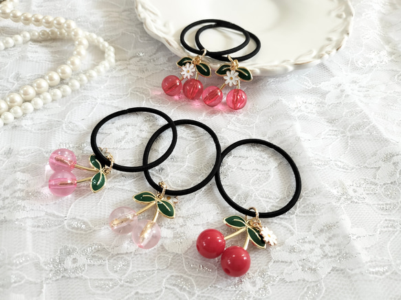 406 ハンドメイド・手芸 じゃらじゃら ヘアゴム 激カワ