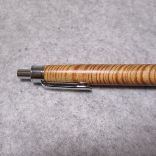 木軸シャープペン肥松（赤松）ジン金襴杢出雲産樹齢250年希少材