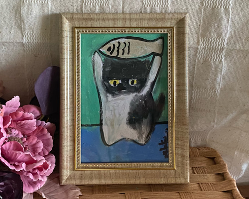 絵画。原画【可愛い猫ちゃんたちを連れて楽しい遠足に行く】 1e546e666b386c53ec4946797e342a
