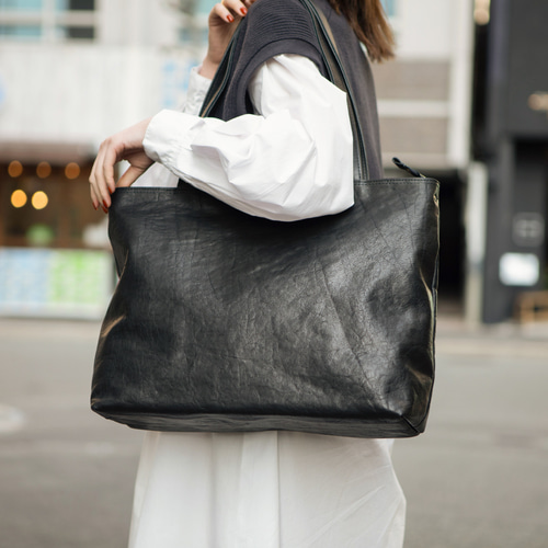 トートバッグ 鞄 本革 栃木レザー ブラック メンズ レディース