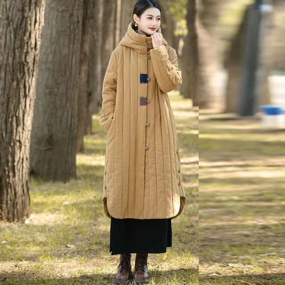 美品 フード付きロングコート 組立てる 美品 フード付きロングコート 組立てる